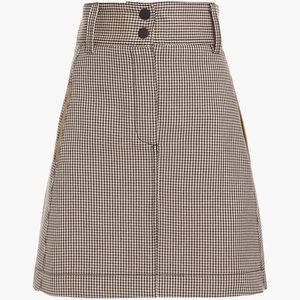 Sandro Riane Houndstooth Twill Mini Skirt